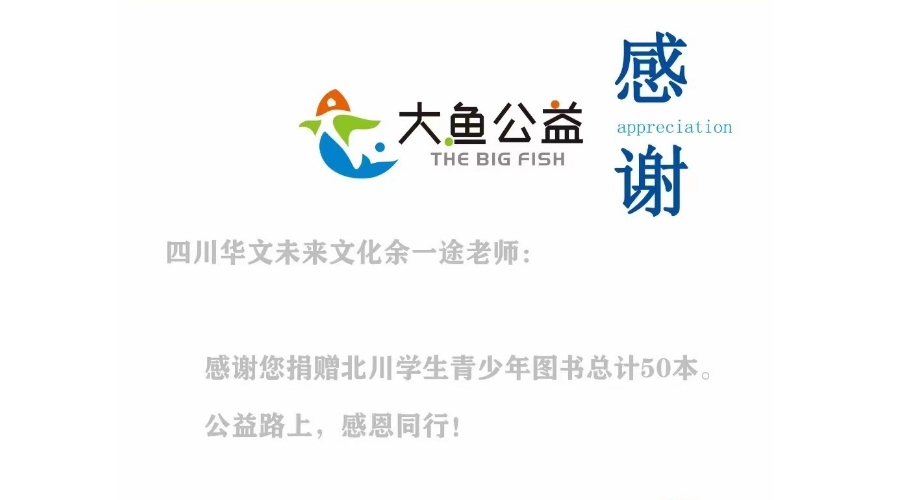 华文未来向大鱼公益捐赠青少年图书50本